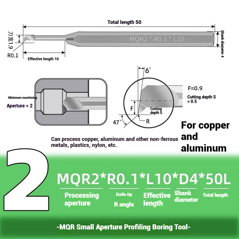 1127-Profiling Turning Tools Small Bore Boring Tools CNC Stainless Steel Aluminum MQR Turning Bore Micro Turning Tools Boring Turning Tools Shandong Denso Pricision Tools Co.,Ltd.